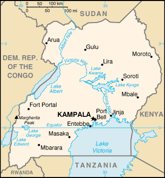 uganda cities map